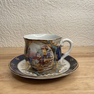 VTG Limoges Imperial CobaltBlue Cup Saucer Replacement Rare Find China Porcelain